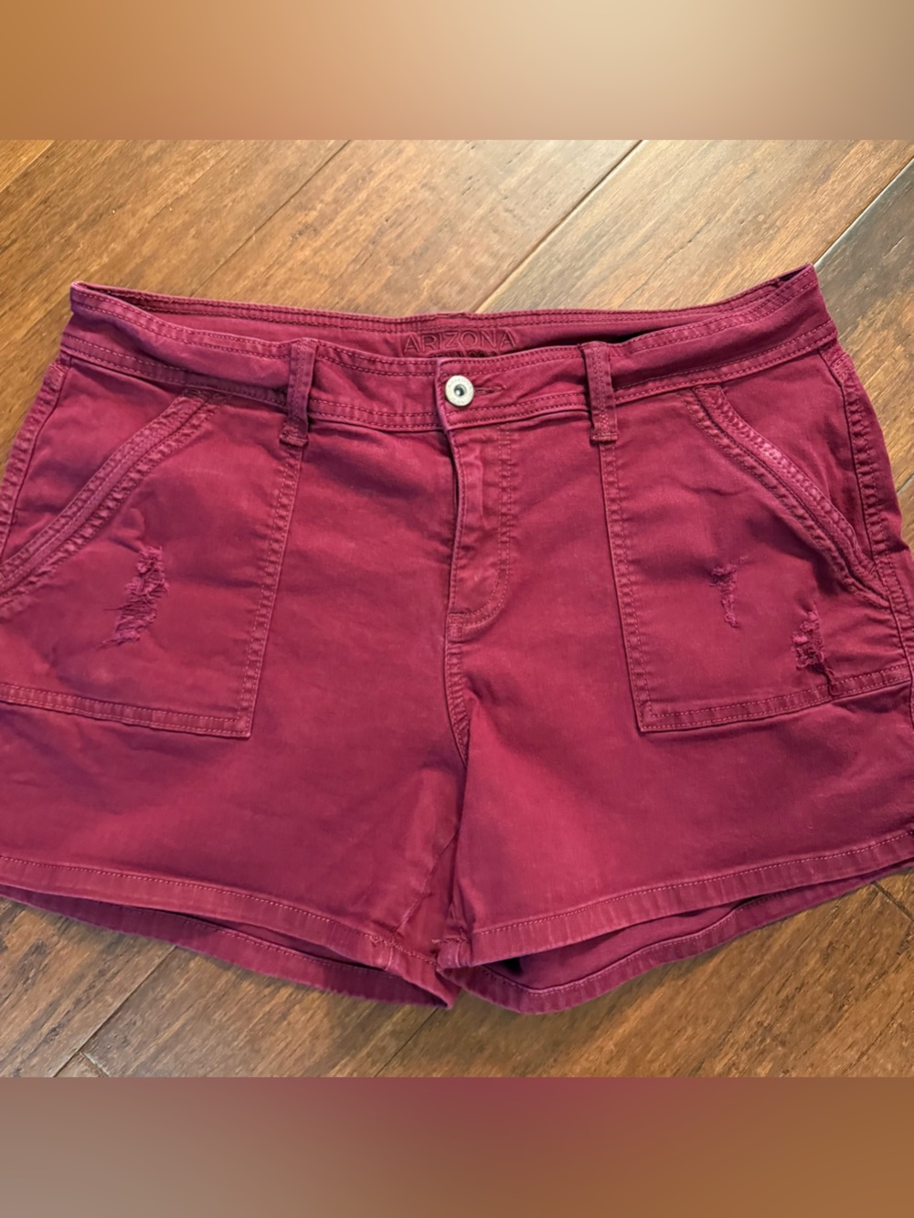 Arizona Jean Company Women’s Burgundy Cotton Shorts